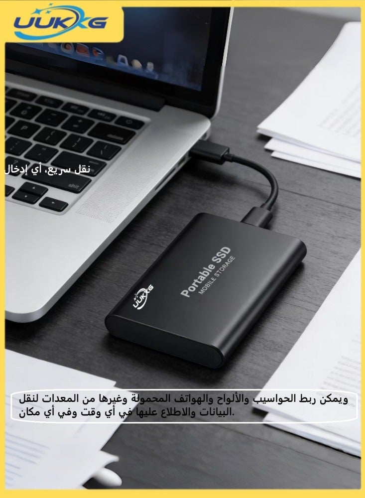 كي كي جي جهاز تخزين صلب محمول خارجي 4TB PRO، نقل بيانات عالي السرعة بـ USB 3.1 (4000GB)، دعم لنقل البيانات من قرص احتياطي للحاسوب، محرك تخزين صلب مصغر خارجي قابل للحمل بـ USB C، نوع USB 3.1 Type-C، سرعات قراءة وكتابة تصل إلى 1000 ميجابايت/ثانية، تشفير أجهزة بيت 256-بت باستخدام AES، حلقة حامس، مقاومة للغبار IP65، مصمم للاستخدام في أجهزة الكمبيوتر الشخصي/اللaptops/ الهواتف المحمولة وغير ذلك، اللون الأسود - Image 3